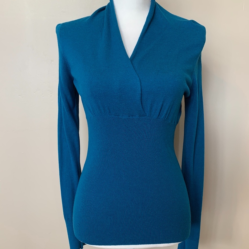 Express Peacock Blue Knit top